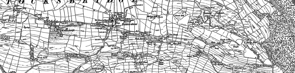 Old map of Ewden Village in 1891