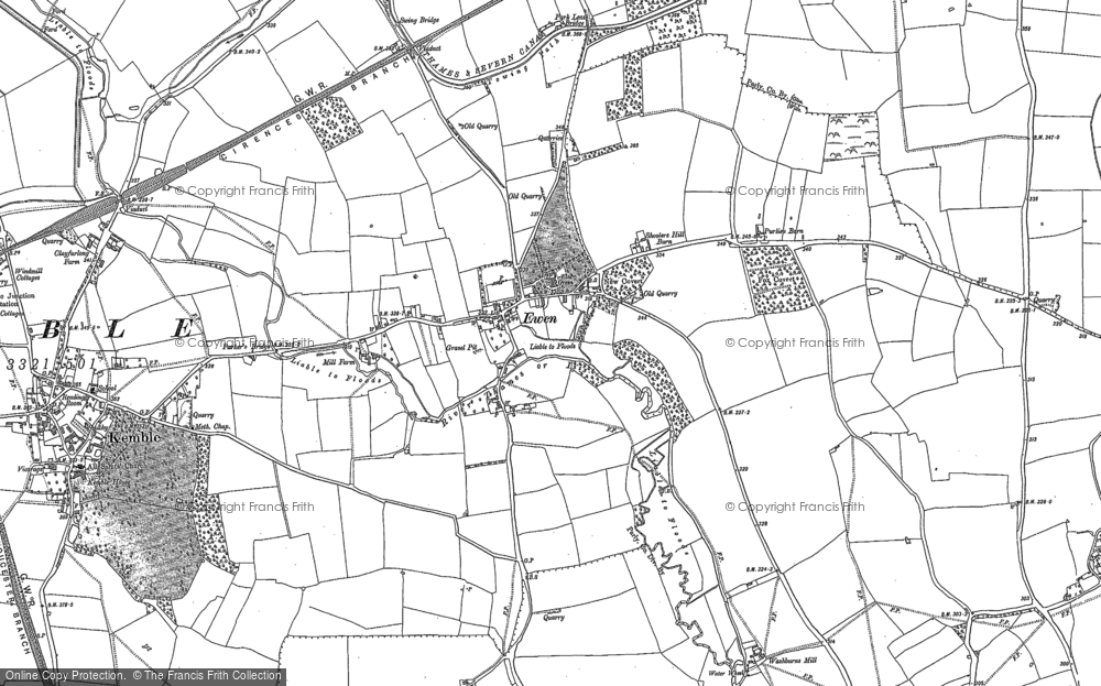 Old Map of Ewen, 1920 in 1920