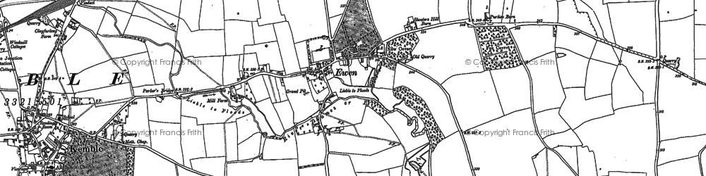 Old map of Ewen in 1920