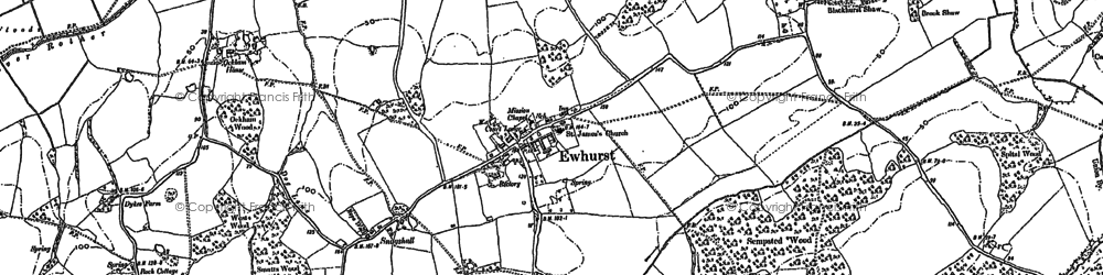 Old map of Ewhurst Green in 1897