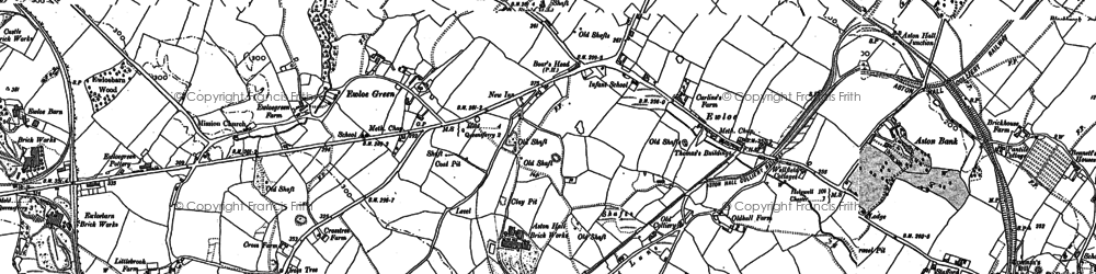 Old map of Ewloe in 1898