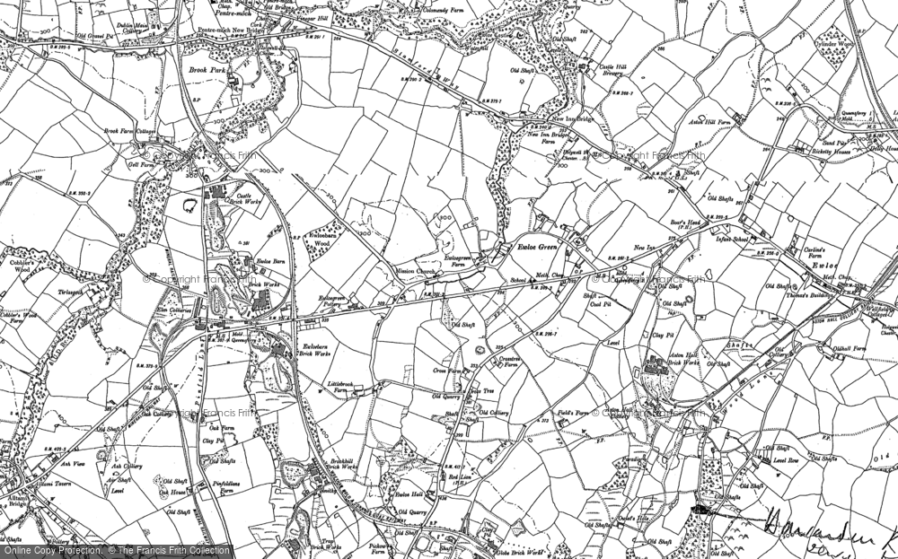 Old Map of Ewloe Green, 1898 - 1910 in 1898