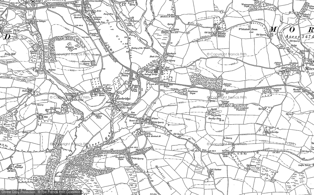 Old Map of Exebridge, 1902 - 1903 in 1902