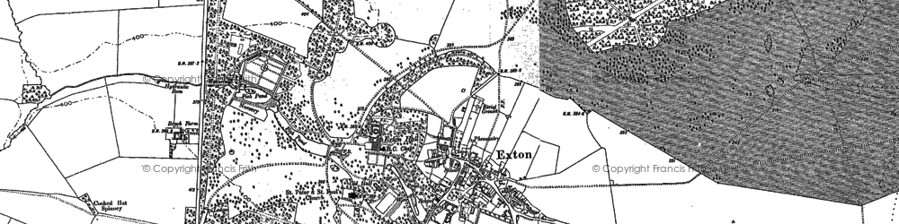 Old map of Exton in 1884