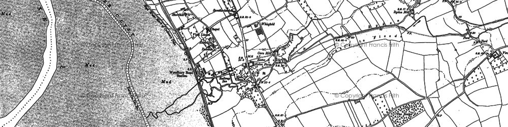 Old map of Exton in 1888
