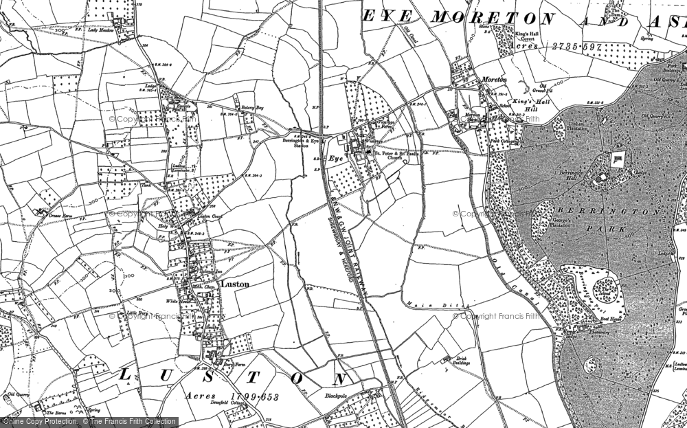 Old Map of Eye, 1885 in 1885