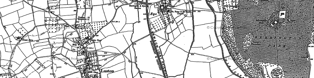 Old map of Eye in 1885