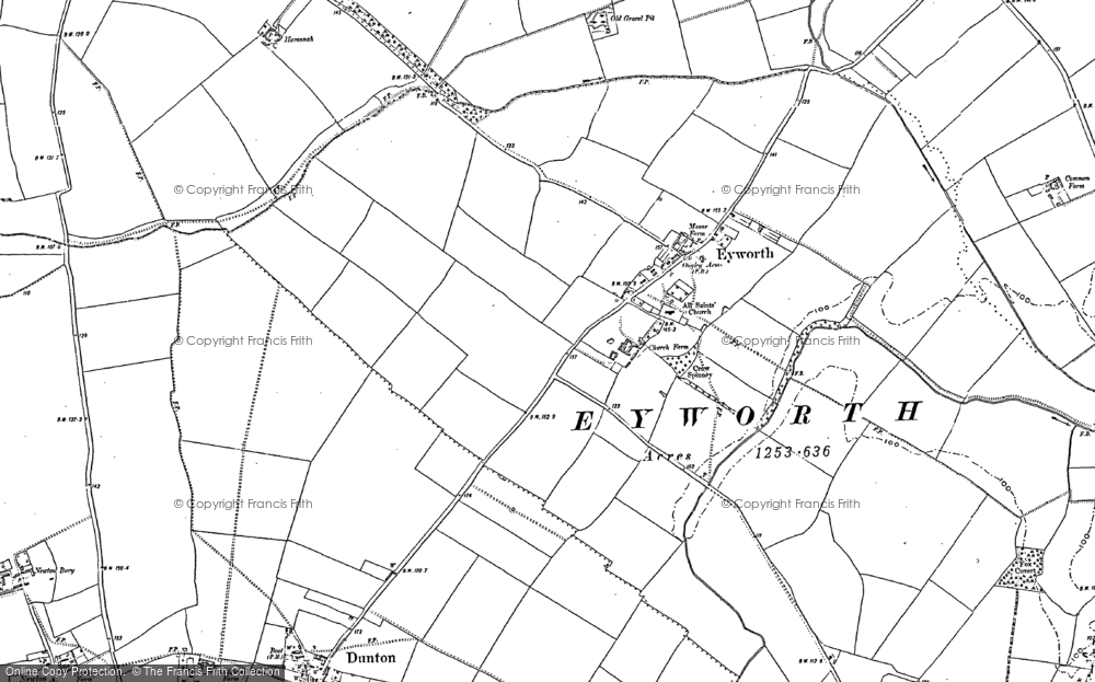 Old Map of Eyeworth, 1882 - 1900 in 1882