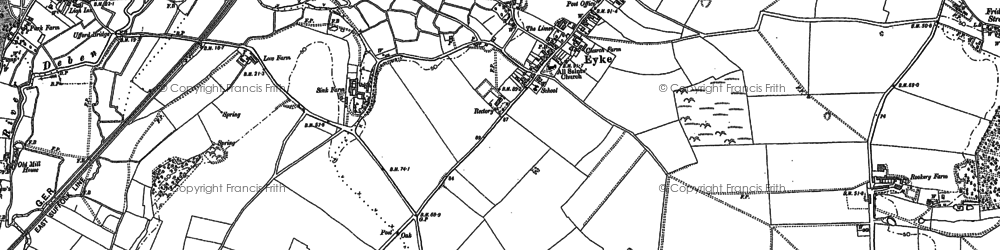 Old map of Eyke in 1881