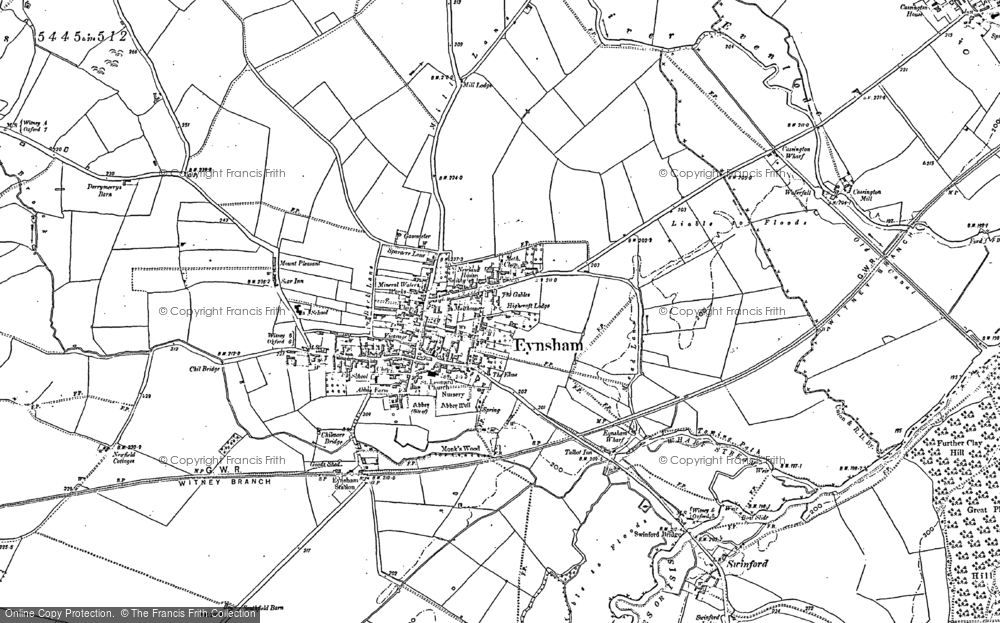 Old Map of Eynsham, 1911 in 1911