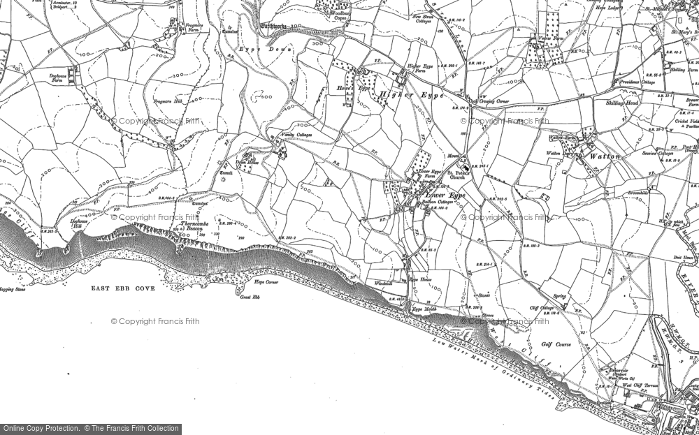 Old Map of Eype's Mouth, 1901 in 1901