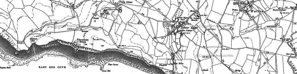 Old map of Eype's Mouth in 1901