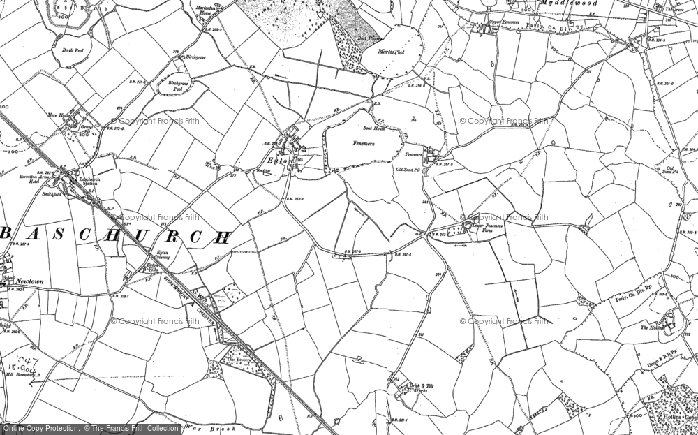 Old Map of Eyton, 1880 - 1881 in 1880