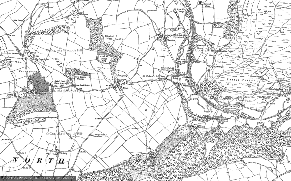 Old Map of Eyton, 1883 in 1883