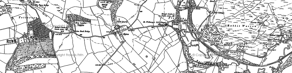 Old map of Eyton in 1883