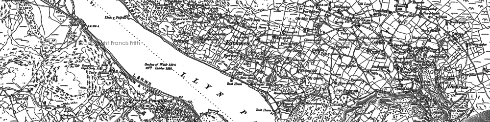 Old map of Fachwen in 1888