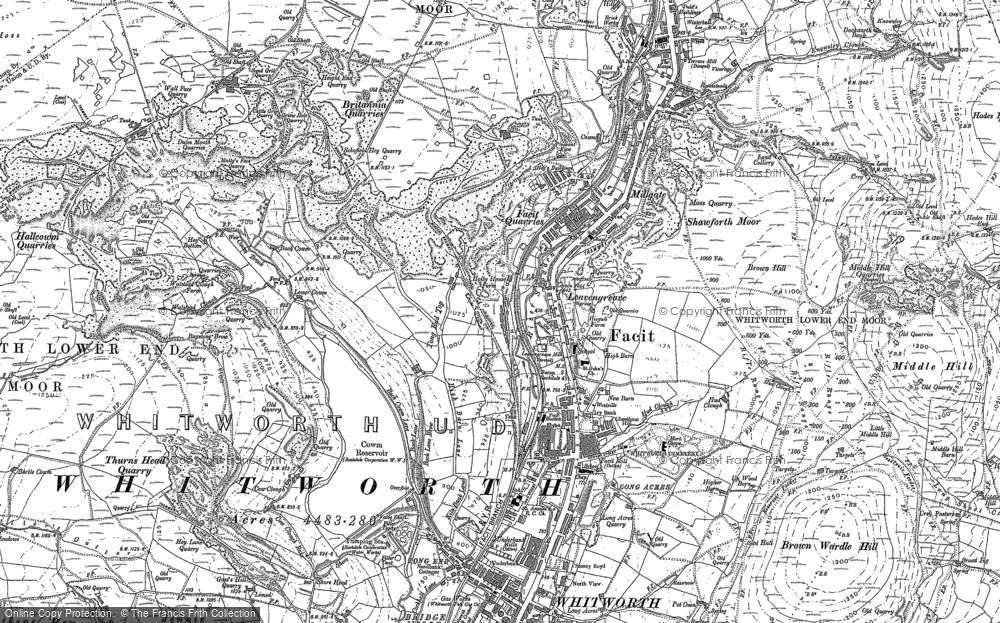 Old Map of Facit, 1891 - 1909 in 1891