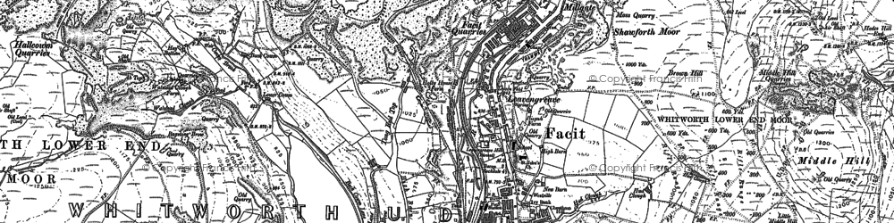 Old map of Facit in 1891