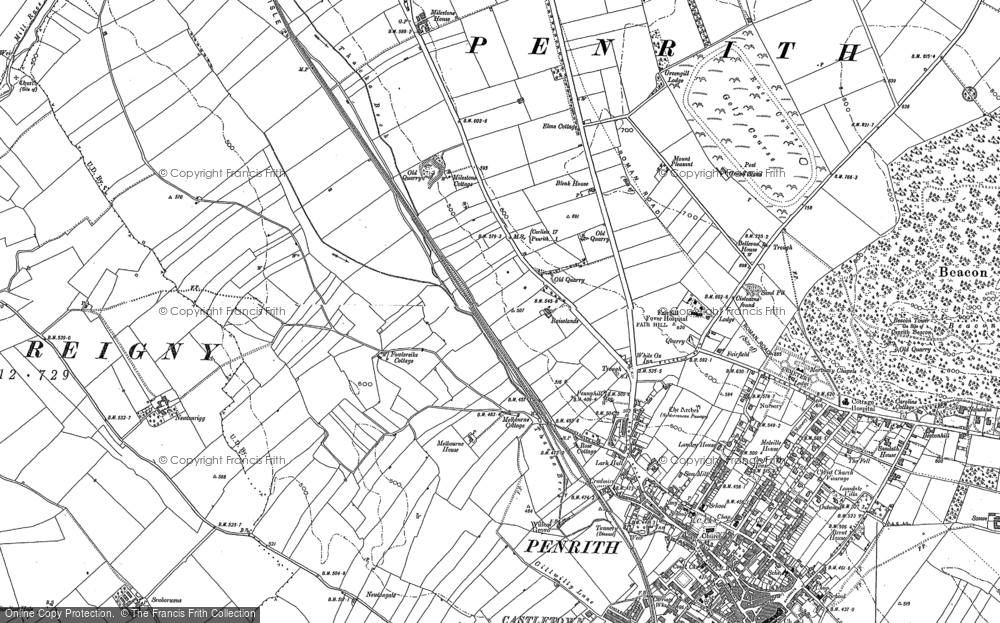 Old Map of Fair Hill, 1898 - 1923 in 1898