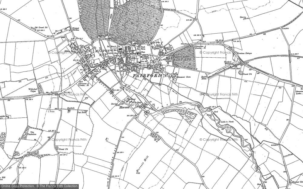 Old Map of Fairford, 1876 - 1901 in 1876
