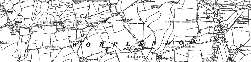 Old map of Whipley Manor in 1895