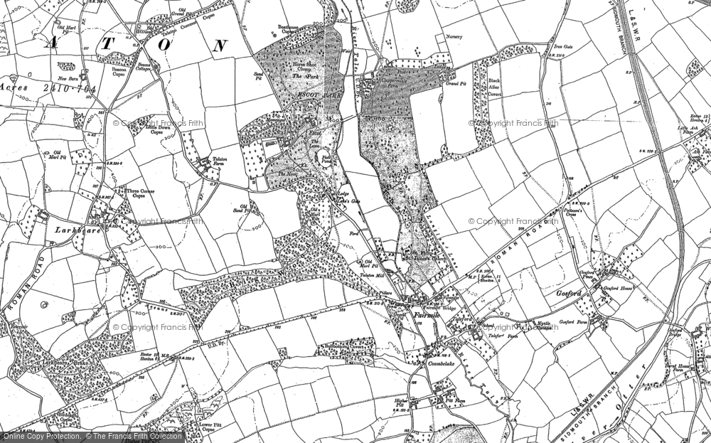 Old Map of Fairmile, 1887 in 1887