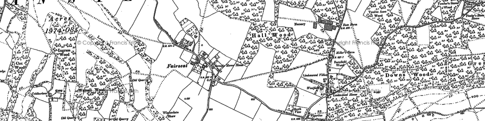 Old map of Fairseat in 1895