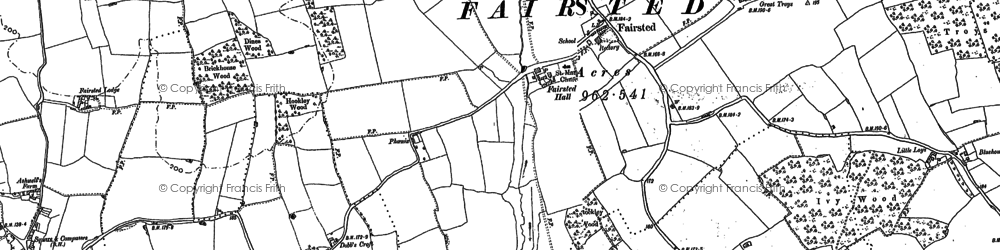 Old map of Rank's Green in 1896