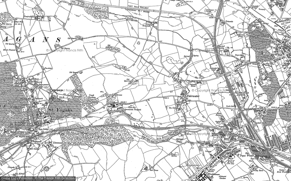 Old Map of Fairwater, 1898 - 1899 in 1898