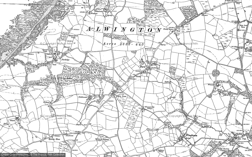 Old Map of Fairy Cross, 1886 - 1904 in 1886