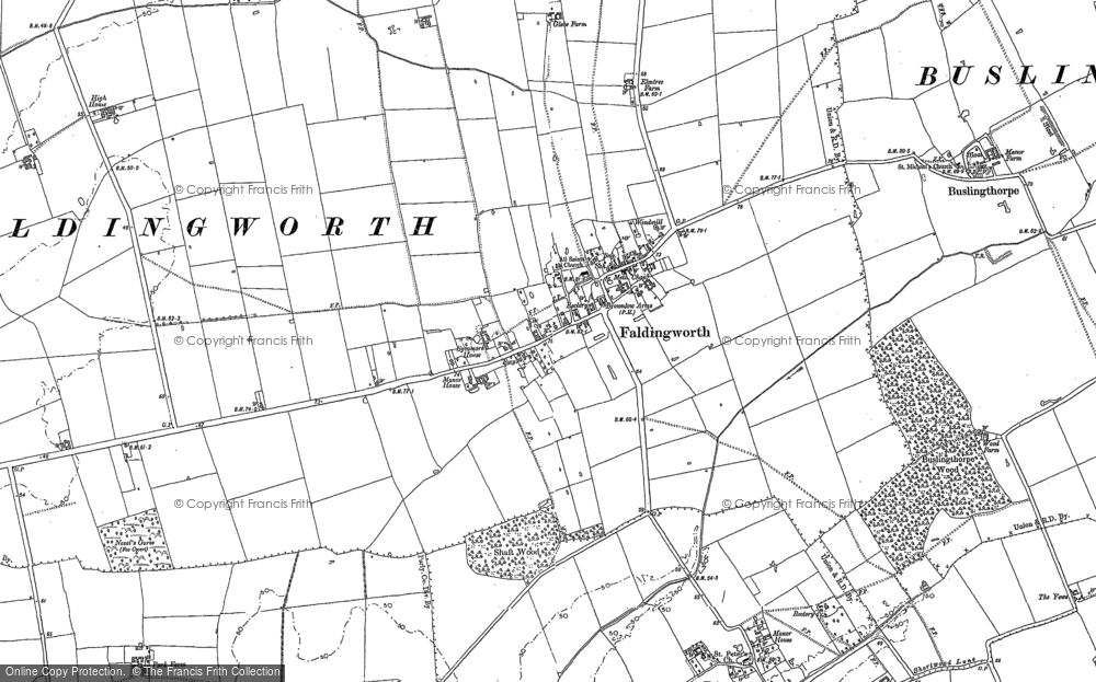 Old Map of Faldingworth, 1886 in 1886