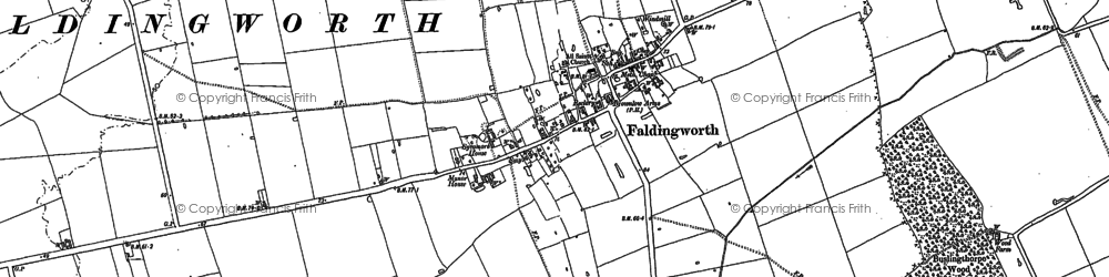 Old map of Faldingworth in 1886