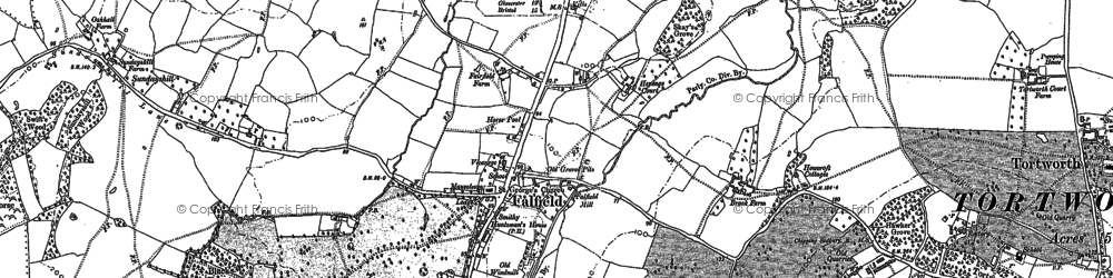 Old map of Sundayshill in 1880
