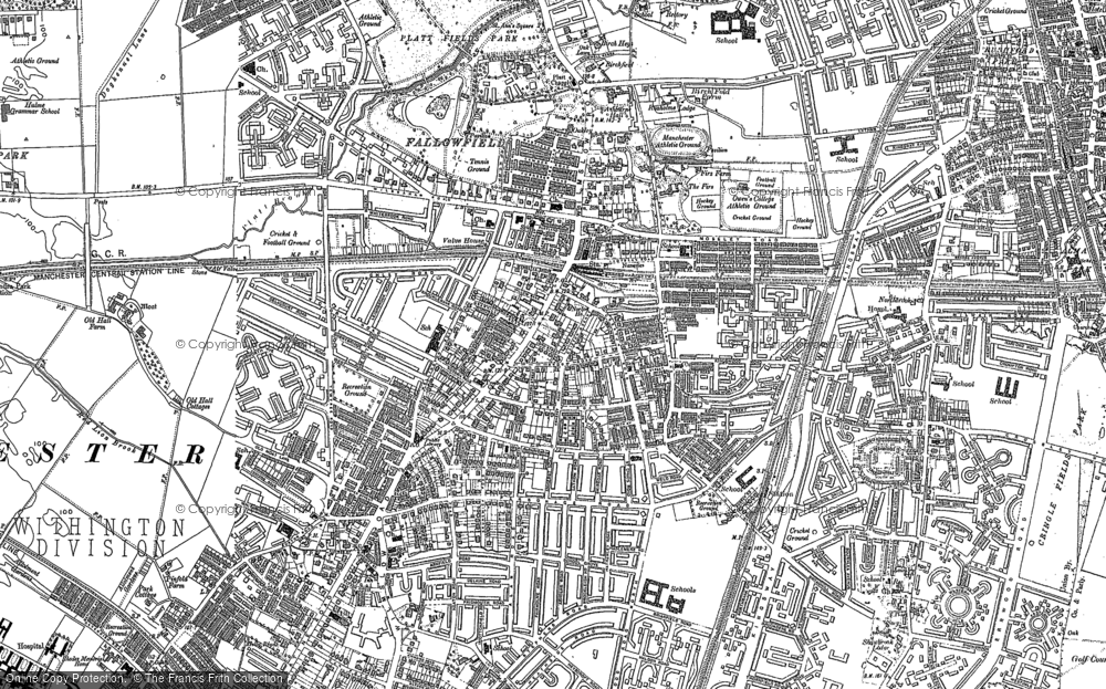 Old Map of Fallowfield, 1905 in 1905
