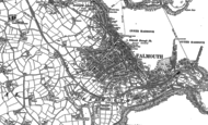 Old Map of Falmouth, 1906