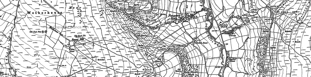 Old map of Fangdale Beck in 1890