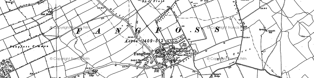 Old map of Fangfoss in 1890