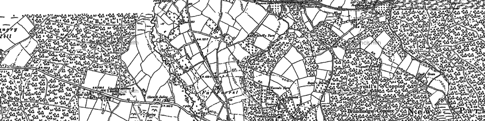 Old map of Brand Wood in 1883