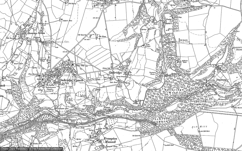 Old Map of Far Oakridge, 1882 in 1882