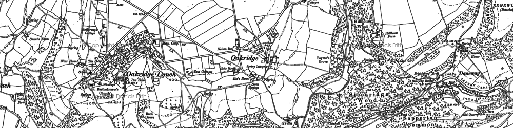 Old map of Far Oakridge in 1882