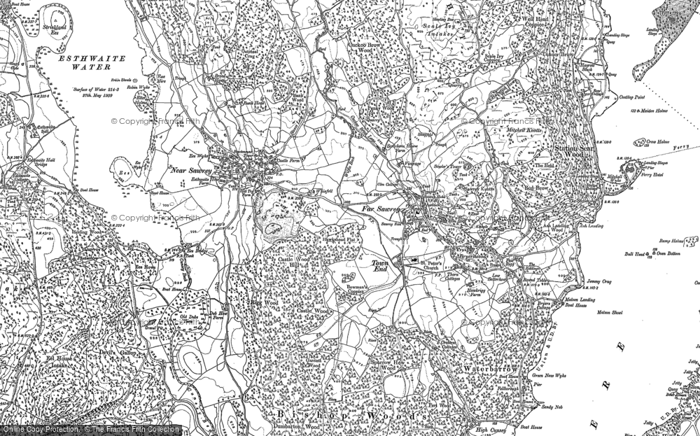 Old Map of Historic Map covering Belt Ash Coppice in 1912