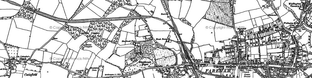 Old map of Fareham in 1895