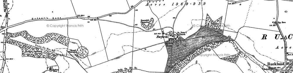 Old map of Farforth in 1887