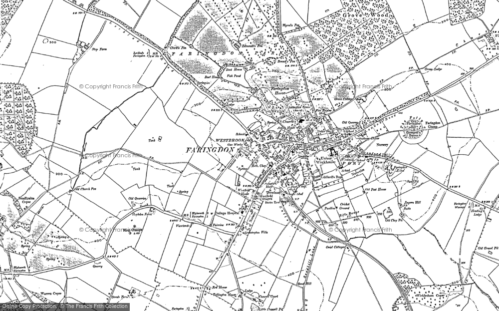 Old Map of Faringdon, 1910 in 1910