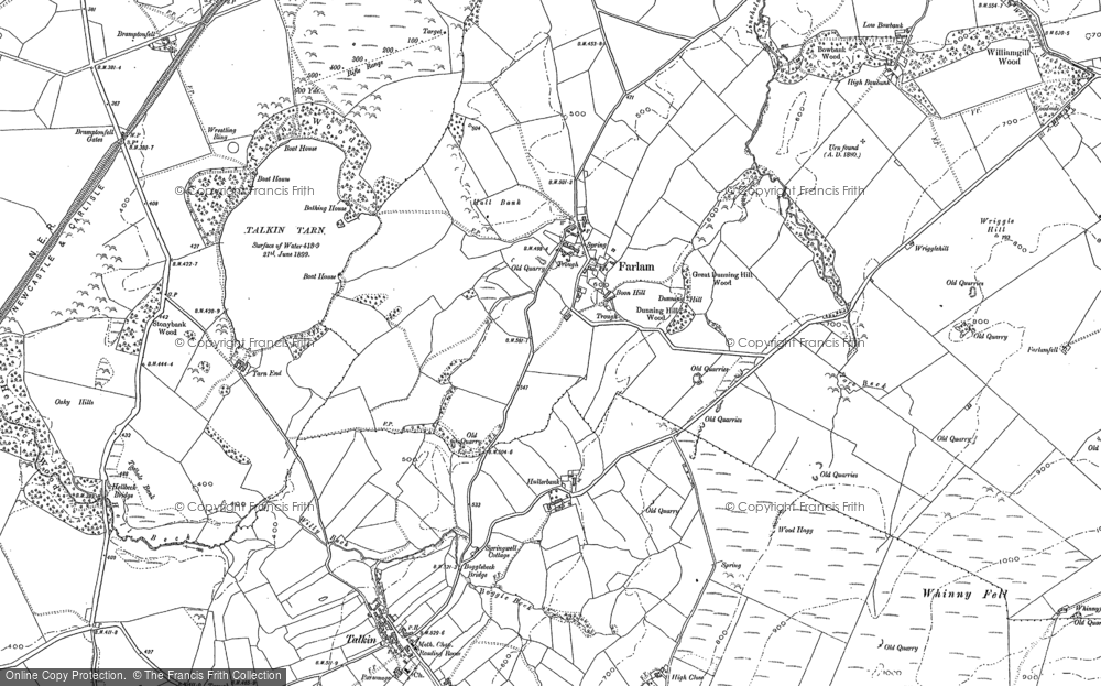 Old Map of Farlam, 1899 in 1899
