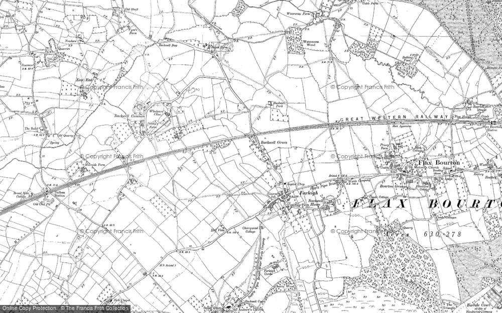 Old Map of Historic Map covering Backwell Green in 1883
