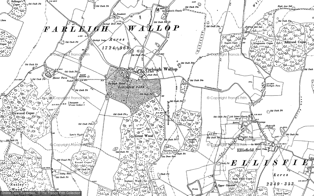 Old Map of Farleigh Wallop, 1894 in 1894