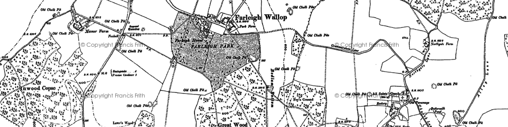 Old map of Bedlam Bottom in 1894