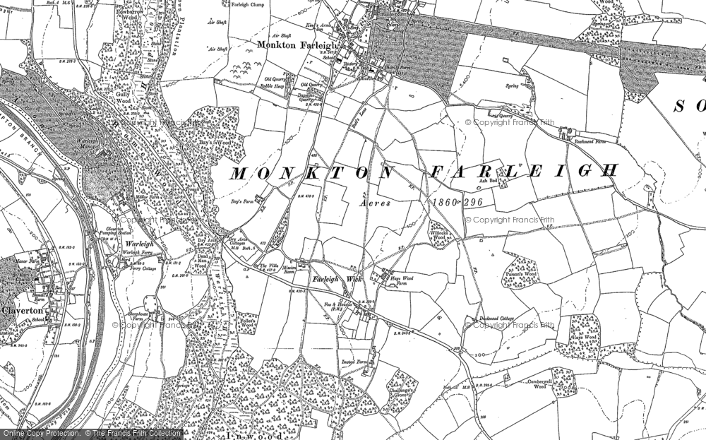 Old Map of Historic Map covering Pinckney Green in 1902