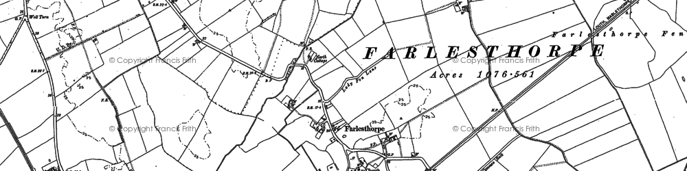 Old map of Farlesthorpe in 1887